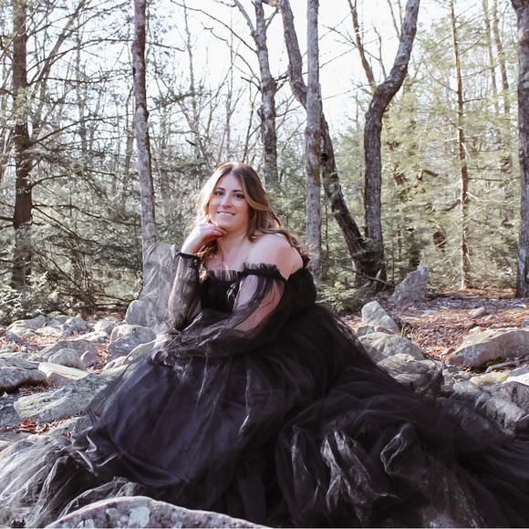 Black tulle Santorini dress - Picture 6 of 6